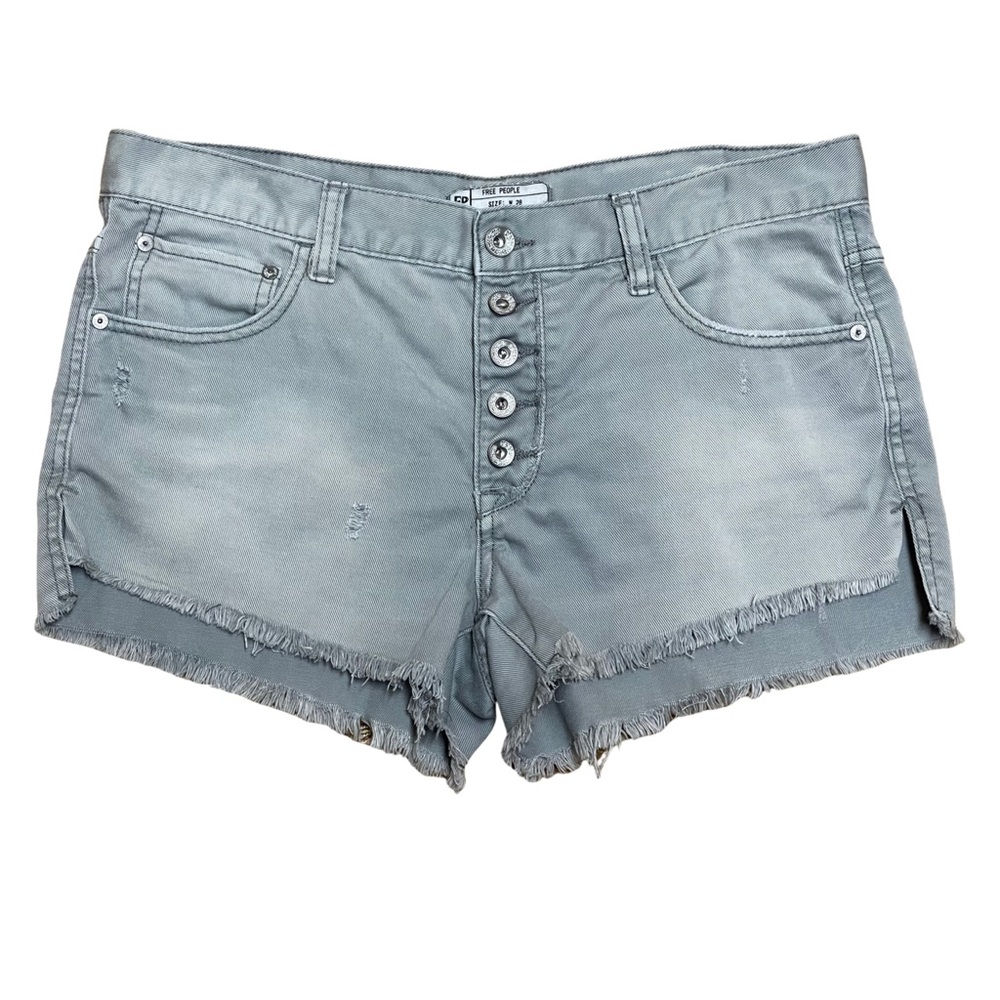 FREE PEOPLE 5 Button Fly Denim Shorts | size 28
